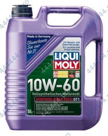 LIQUI MOLY "Synthoil Race Tech GT1" 10W60 5L синтетическое моторное масло 1944