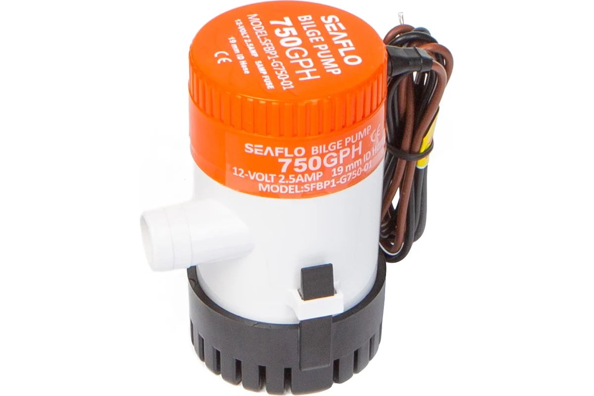 Насос осушительный SeaFlo 750GPH 12В 47л/м SFBP1-G750-01