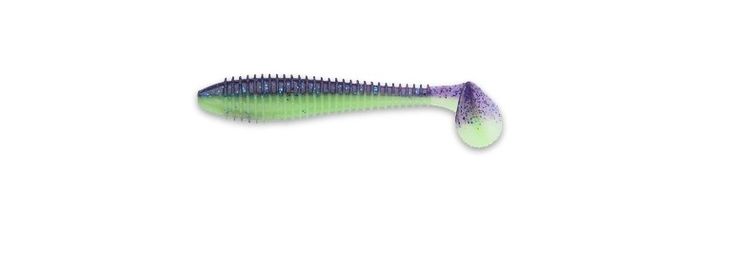 Приманка съедобная Keitech Swing Impact FAT 3.3" PAL #06 Violet Lime Belly