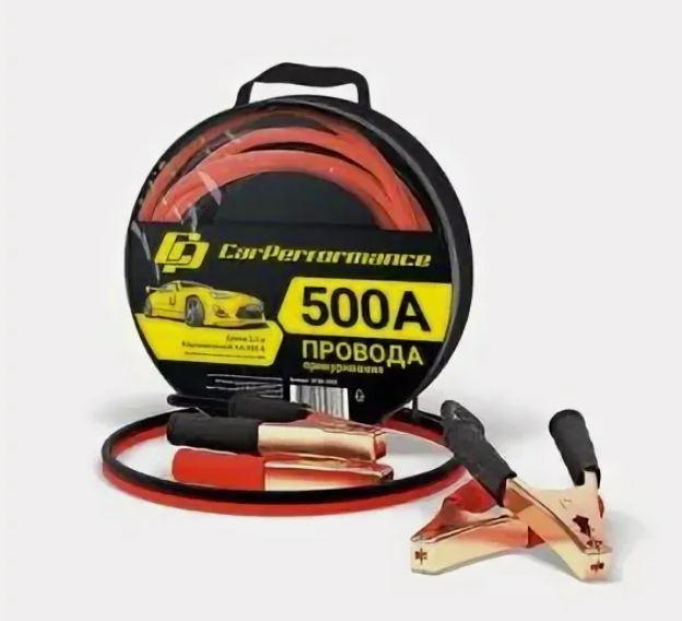Провода прикуривателя 500А (2, 2м) сумка CarPerfomance CP/BC-5022