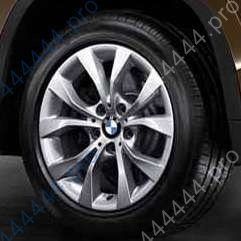 Литой диск Оригнинал BMW стиль 318 (v spoke 318 BM 154 6 789 141) 7.5x17/5x120 D72.6 ET34 silver BMW X1 (Х1-N1) 2012-2015 4 шт. без вставок