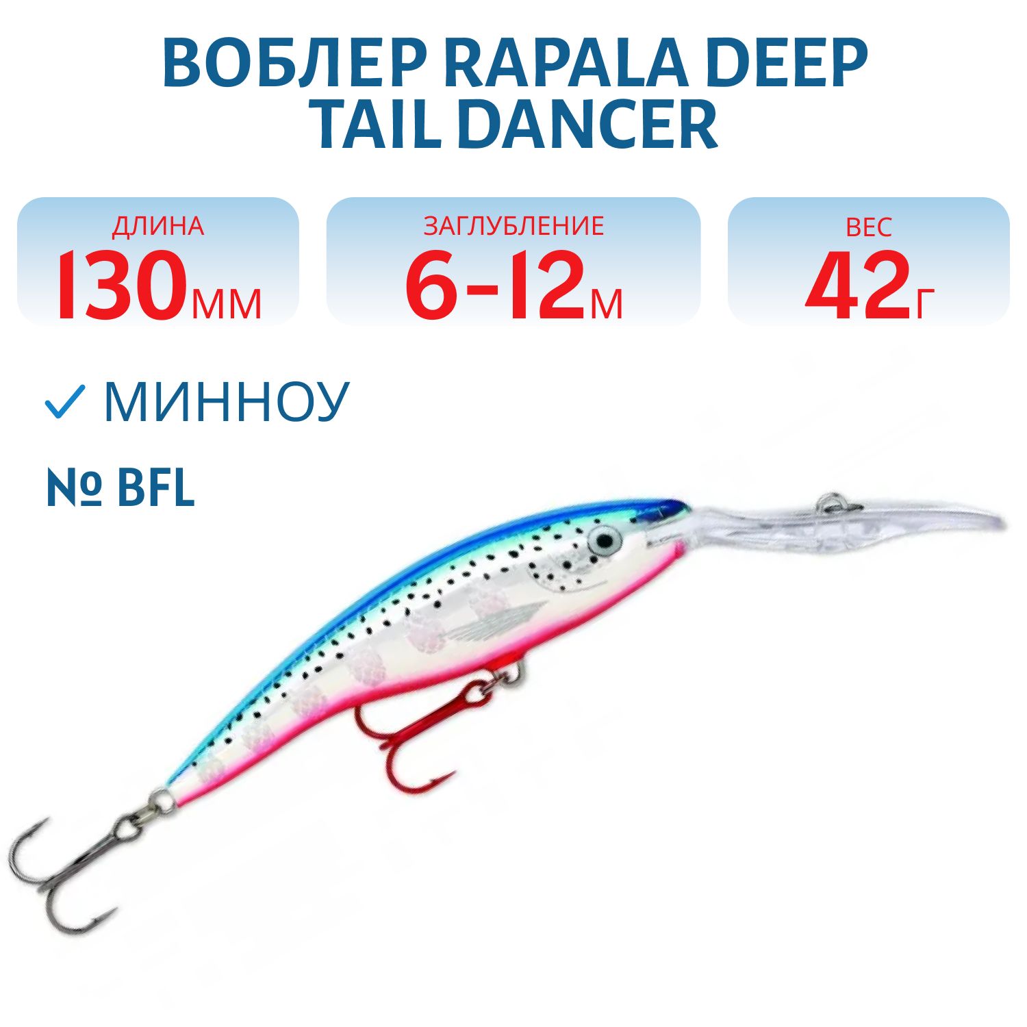 Воблер Rapala Deep Tail Dancer 13 /BFL