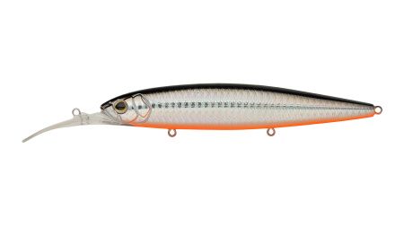 Воблер Минноу Strike Pro Bold Deep Diver 130SP,  130 мм,  25, 7 гр,  Загл. 2, 5м.-5, 0м.,  Нейтральный,  цвет: A70-713 Black Silver OB,  (EG-191L-SP#A70-713)