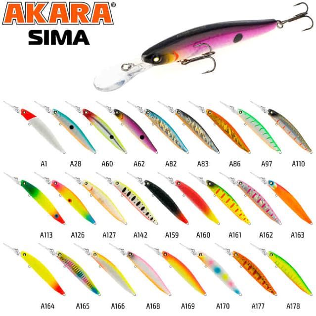 Воблер Akara Sima 90F 12 гр. (3/7 oz 3, 5 in) A168