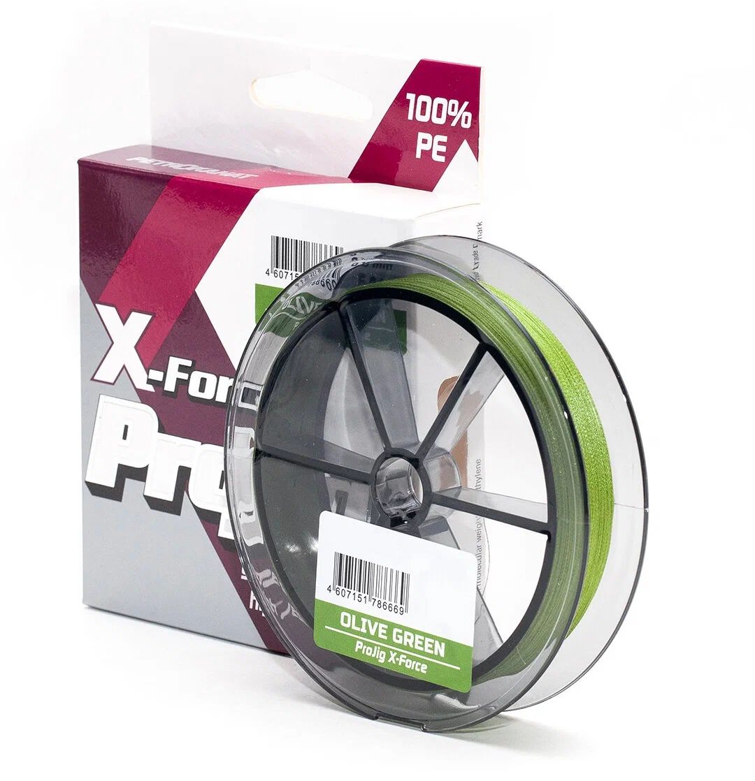 Шнур ProJig X-Force 0, 12мм 8, 0 кг 100м хаки