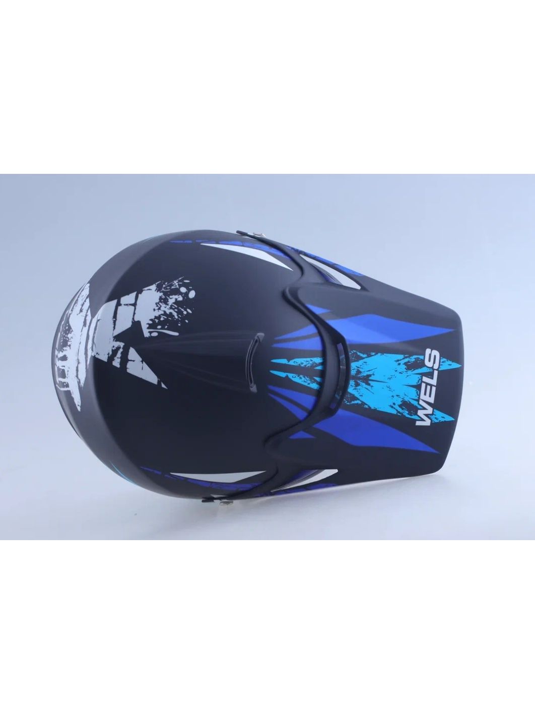Шлем детский кроссовый WELS BLD-818 черный/синий матовый S