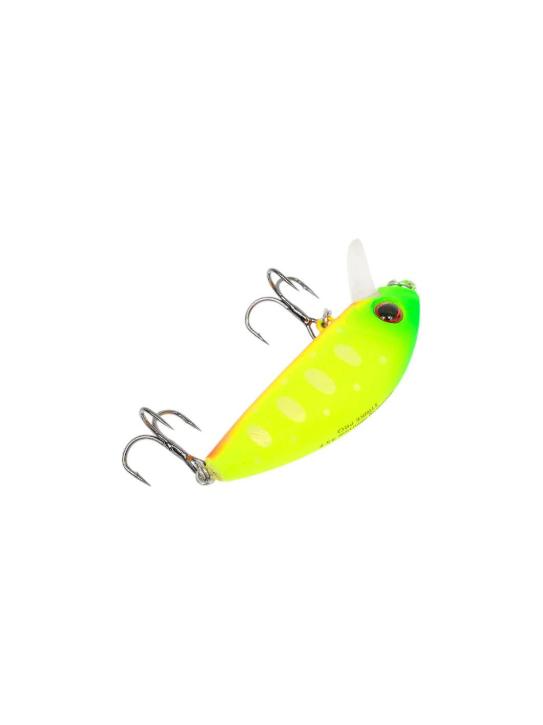 Воблер Минноу Strike Pro Mustang Minnow 45,  45 мм,  4, 5 гр,  Загл. 0, 2м.-0, 5м.,  Плавающий,  цвет: A178S Lemon Mat Tiger,  (MG-002F#A178S)