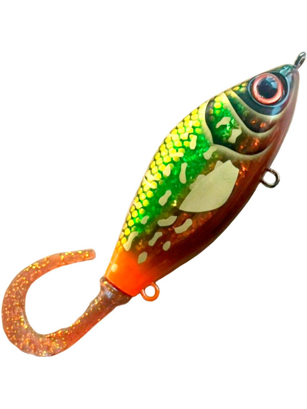Воблер Джеркбейт Strike Pro Guppie Downsize Sinking,  90 мм,  35, 7 гр,  Загл. 0, 5м.-1, 5м.,  Тонущий,  цвет: A274G Transparent Motorpike,  (EG-208B#A274G)