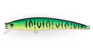 Воблер Минноу Strike Pro Arc Minnow 105SP,  105 мм,  11, 5 гр,  Загл. 0, 6м.-1, 2м.,  Нейтральный,  цвет: A223S-RP Pearl Mat Tiger,  (JL-092-SP#A223S-RP)