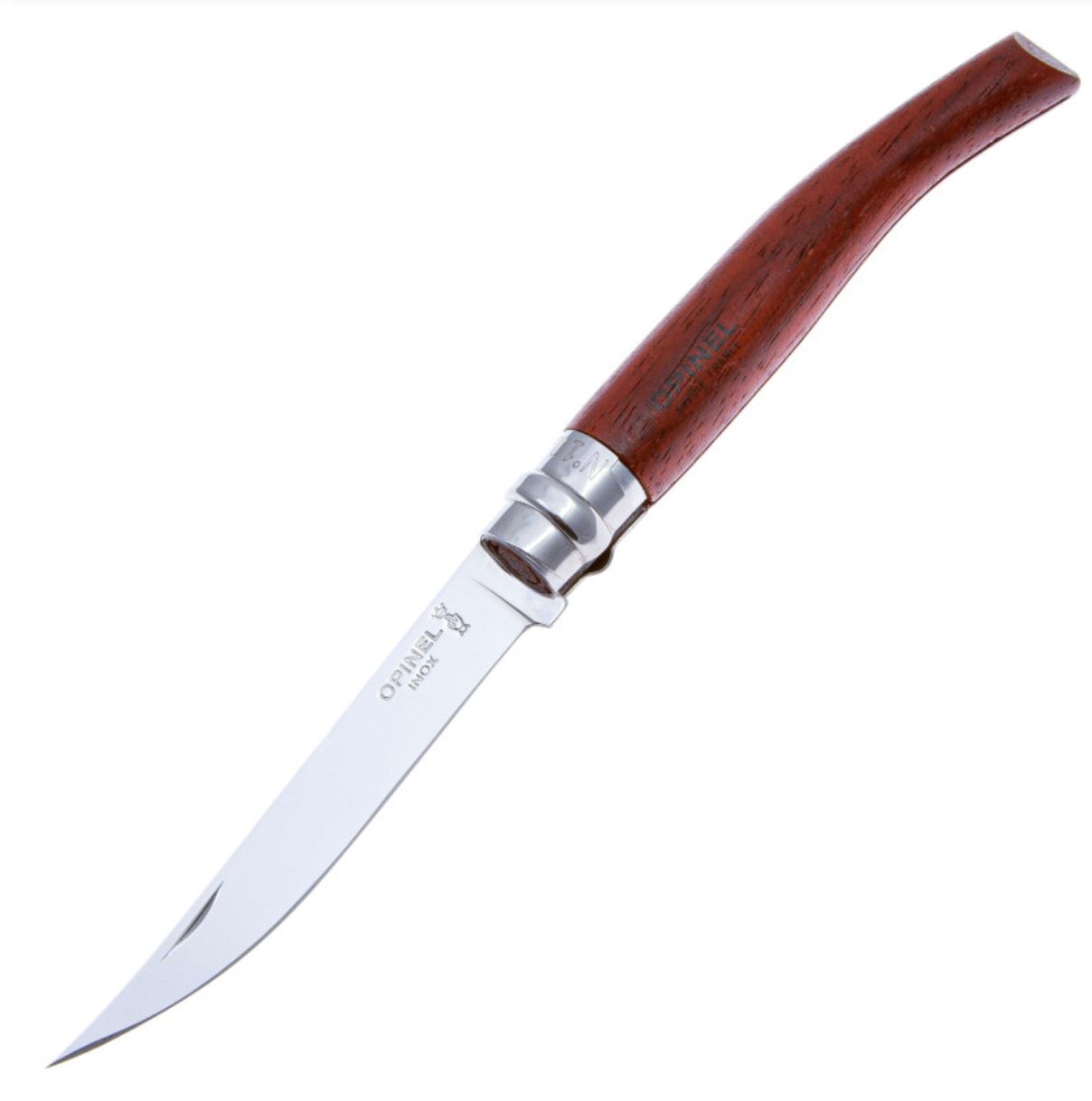 Нож Opinel серии Slim №10,  филейный,  клинок 10см,  нержавеющая сталь,  зеркальная полировка,  рукоять-падук