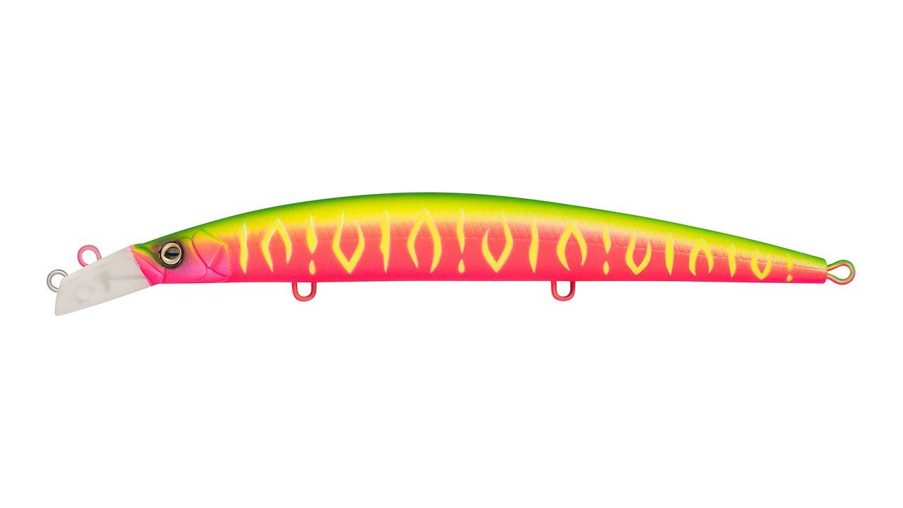 Воблер Минноу Strike Pro Top Water Minnow 130,  130 мм,  15 гр,  Загл. 0, 1м.-0, 7м.,  Плавающий,  цвет: A230S Watermelon Mat Tiger,  (JL-158F#A230S)