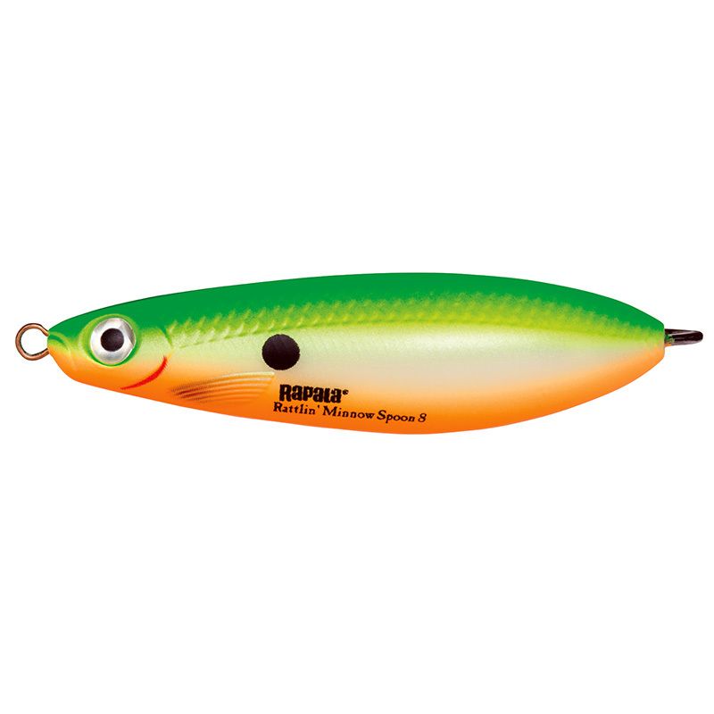 Блесна незацепляйка Rapala Minnow Rattlin Spoon 08 /GSU