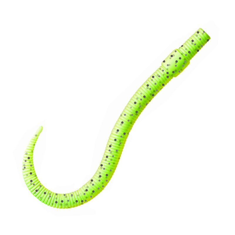 Приманка ZUB-WORM 75мм(3")-7шт,  (цвет 351) шартрез с блестками