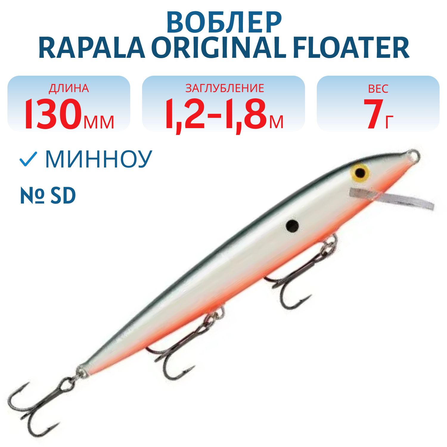 Воблер Rapala Original Floater 13 /SD