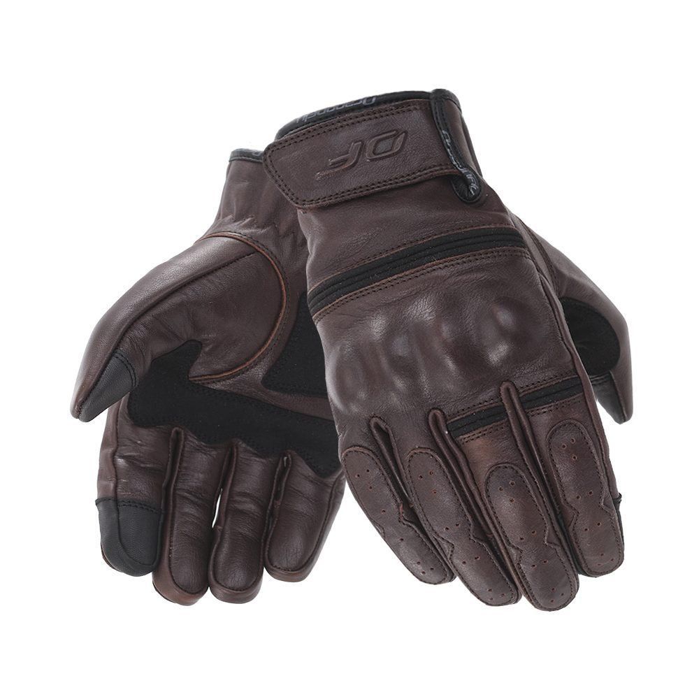 Перчатки DF STREET Matte Brown кожаные M