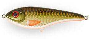 Воблер Джеркбейт Strike Pro Buster Jerk II Shallow Runner,  120 мм,  37 гр,  Загл. 0, 3м.-2, 0м.,  Медленно всплывающий,  цвет: C478F Golden Olive,  WOLF COLOR,  (EG-049#C478F)