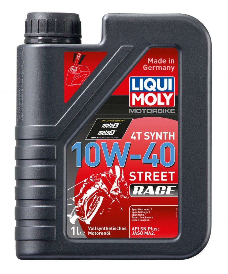 LIQUI MOLY Motorbike 10W40 4T Synth Street Race синтетическое масло для мотоциклов 1L 20753 /мотоотдел/