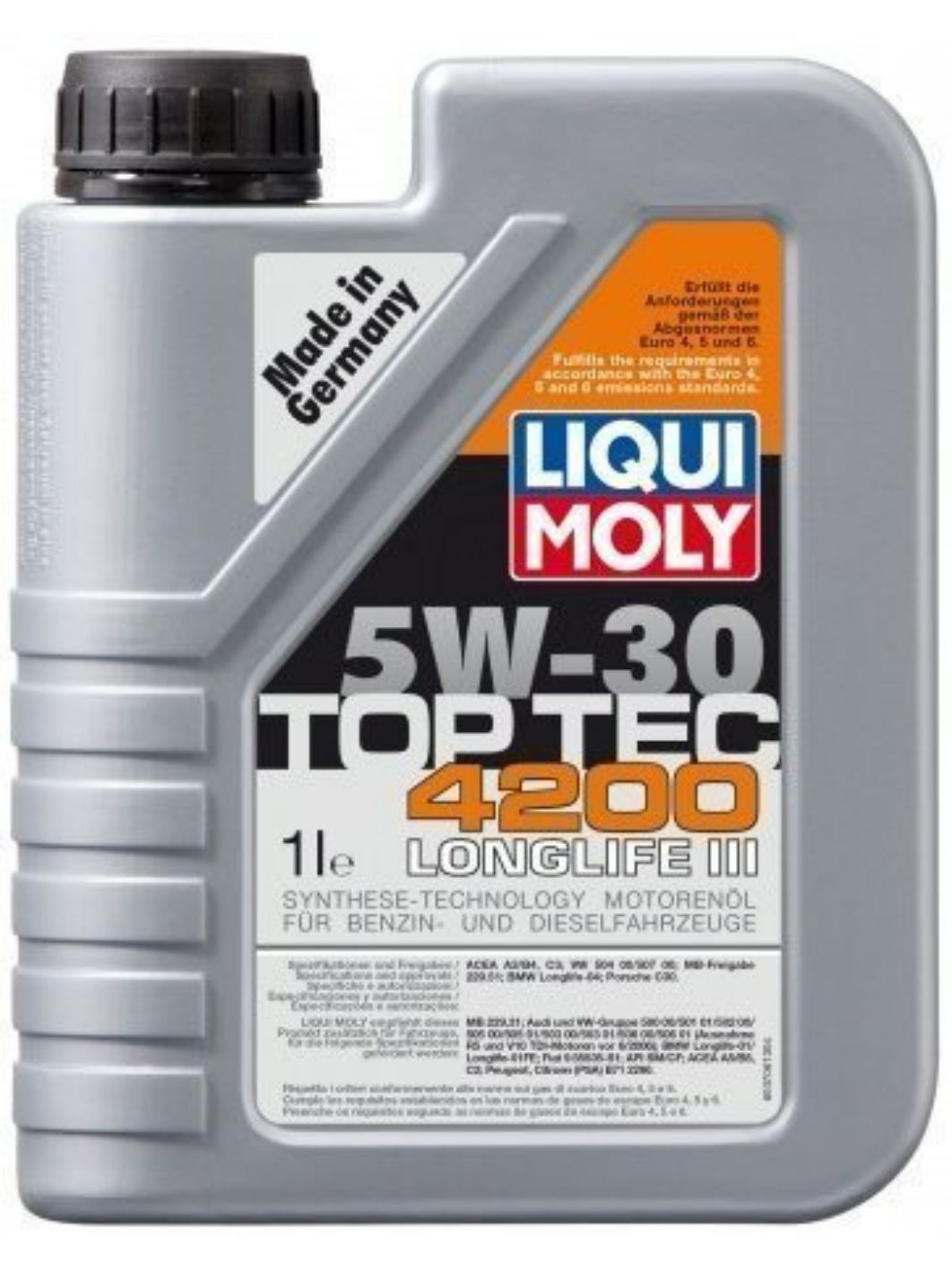 LIQUI MOLY "Top Tec 4200" 5W30 1L синтетическое моторное масло 7660/8972