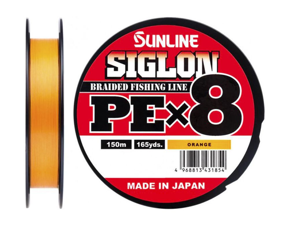 Шнур Sunline SIGLON PE×8 150M(Orange) #1.5/25LB