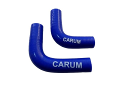Патрубки печки 21214 инжектор (2шт.к-т) (синий силикон) (CARUM)