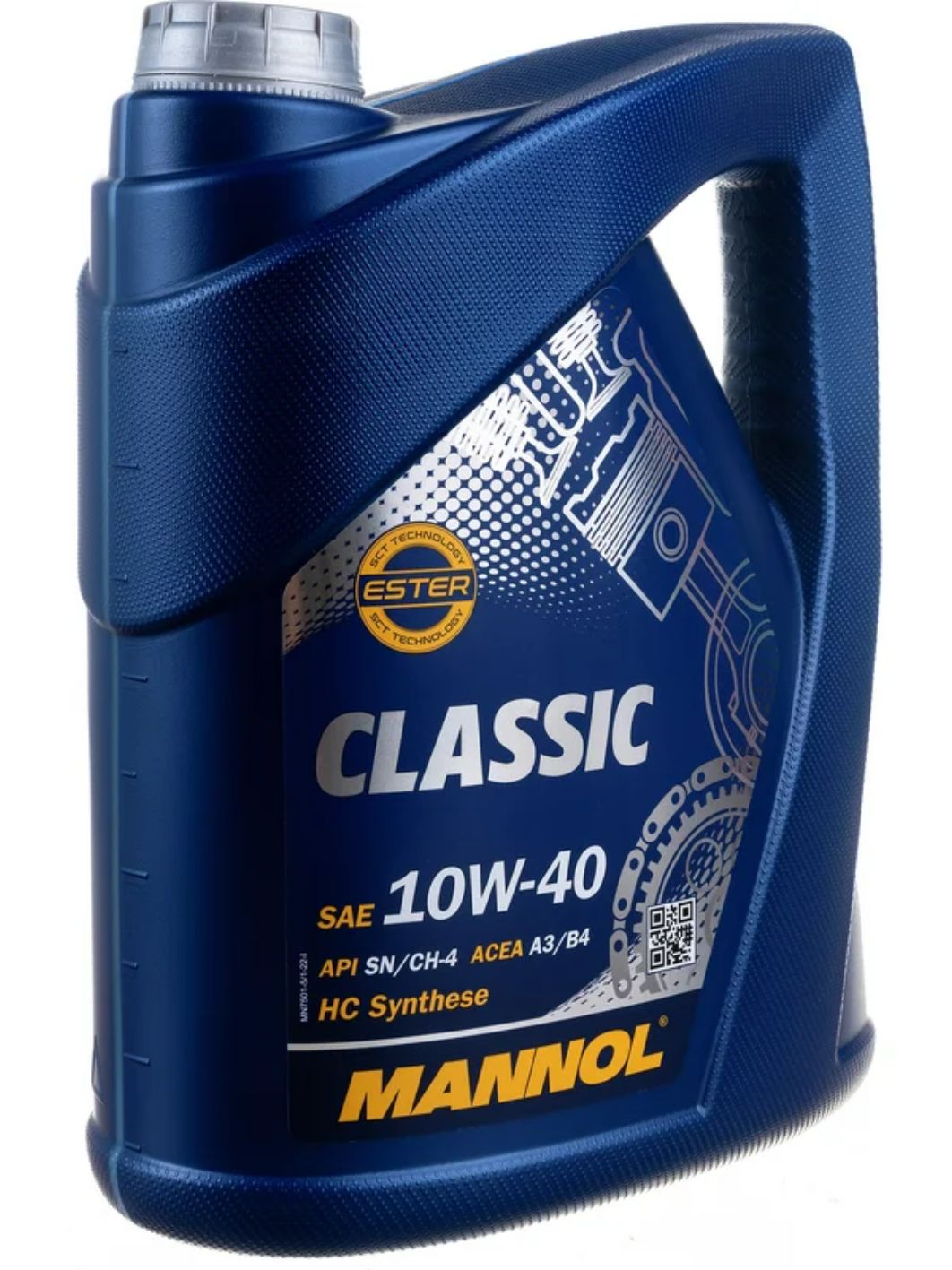 MANNOL Classic 10W40 7501 5л полусинтетическое моторное масло