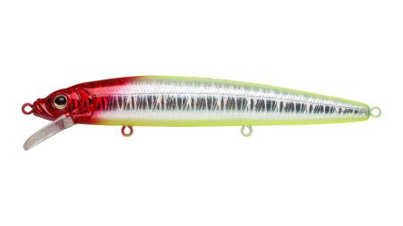 Воблер Минноу Strike Pro Alpha Minnow 115,  115 мм,  12, 5 гр,  Загл. 0, 6м.-1, 6м.,  Плавающий,  цвет: X10-SBO Clown Silver,  (EG-033F#X10-SBO)
