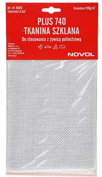 Стеклоткань 150гр/кв.м.0, 5 кв.м. NOVOL PLUS740 арт.36010