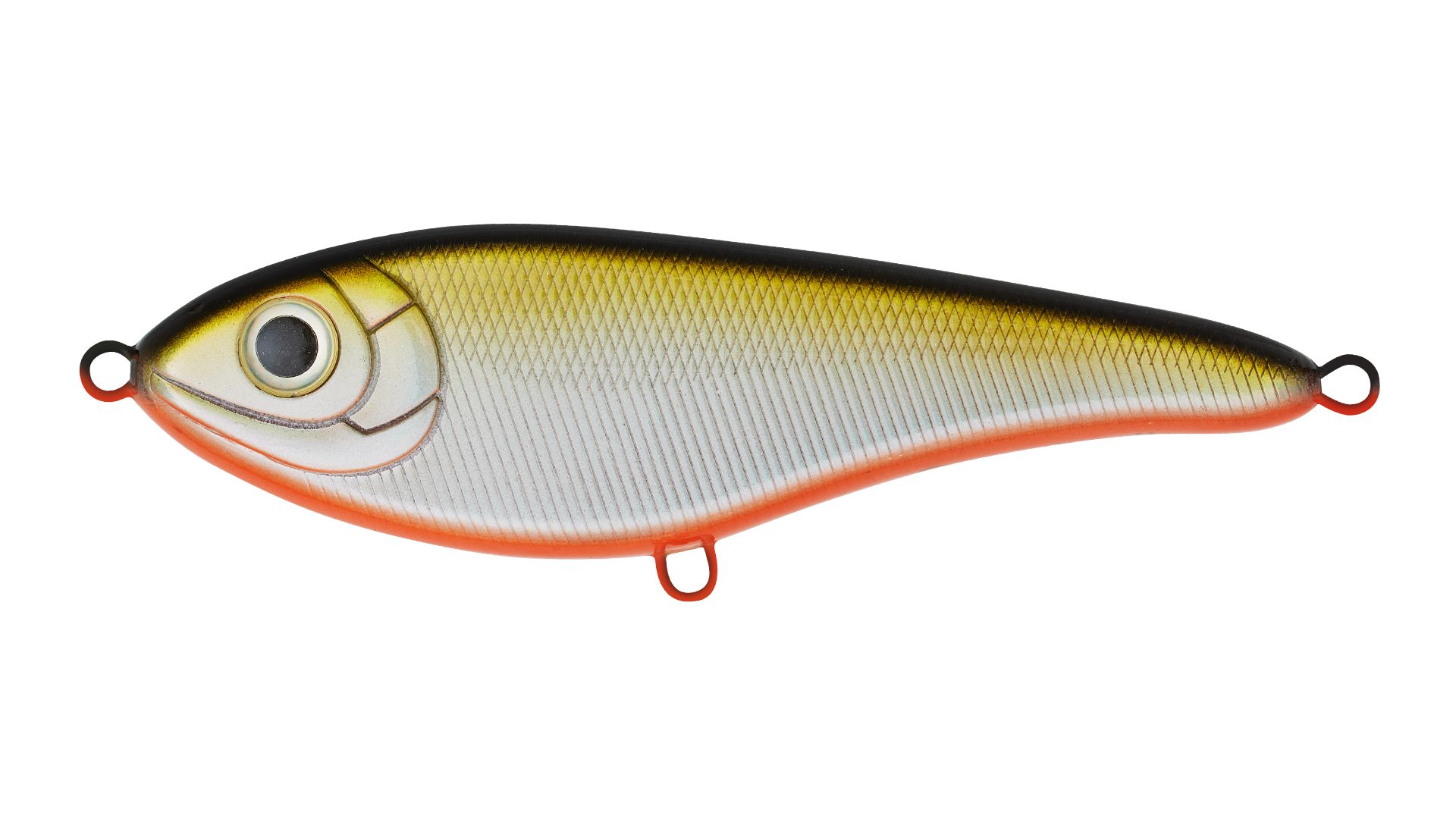 Воблер Джеркбейт Strike Pro Buster Jerk II Shallow Runner,  120 мм,  37 гр,  Загл. 0, 3м.-2, 0м.,  Медленно всплывающий,  цвет: 612T Natural Shad Silver,  (EG-049#612T)