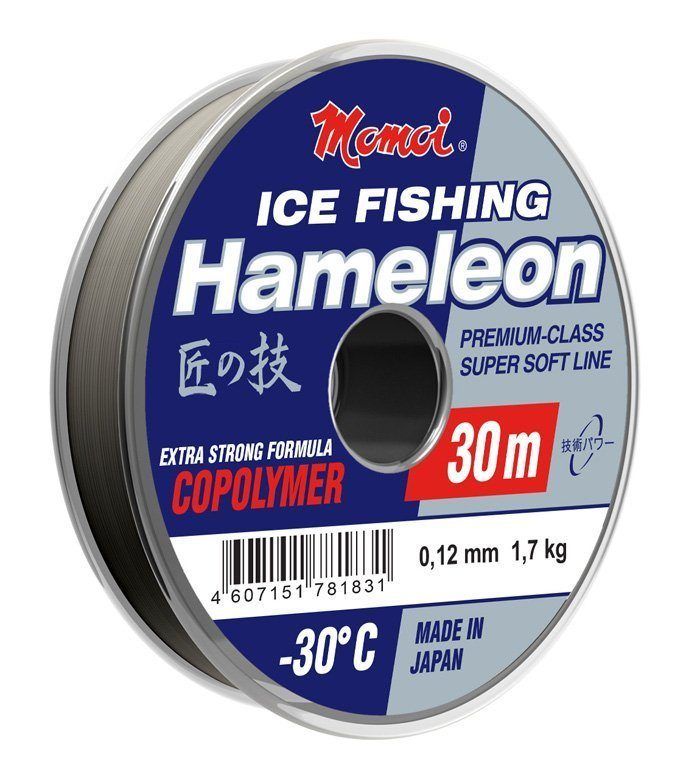 Леска Hameleon ICE Fishing серебряная 0, 27 мм,  8.5 кг, 30 м (шт.)