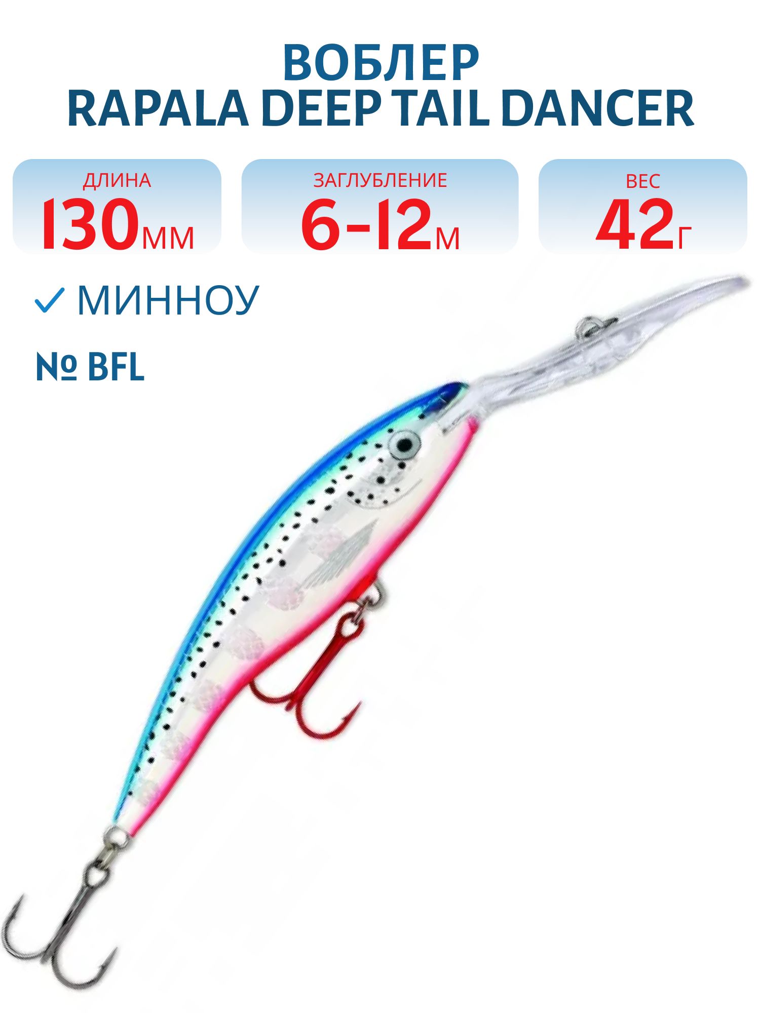 Воблер Rapala Deep Tail Dancer 13 /BFL