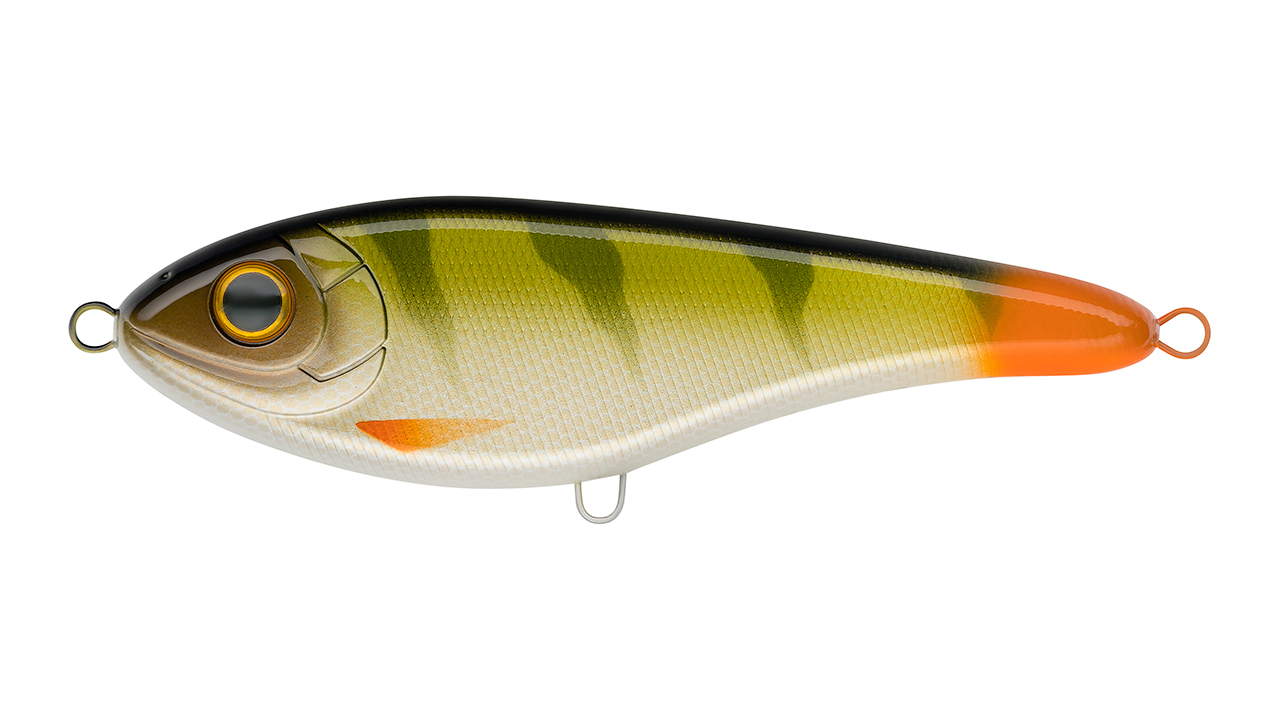 Воблер Джеркбейт Strike Pro Buster Jerk Sinking,  150 мм,  75 гр,  Загл. 0, 5м.-4, 0м.,  Тонущий,  цвет: C076 Natural Perch,  (EG-048#C076F)