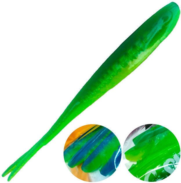 Приманка ZUB-HORDA SLAG 144мм-4шт,  (цвет 020) синий верх-желтый низ