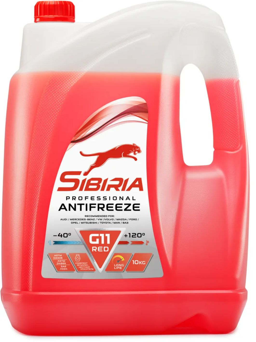 Антифриз SIBIRIA -40 G-11 10кг красный