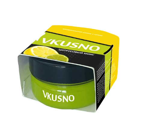Ароматизатор "Vkusno" гелевый,  банка (Цитрусовый микс)