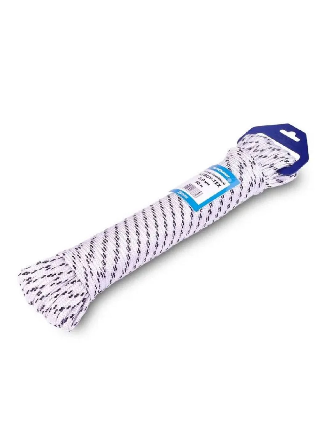 Шнур плетёный STROY-TEX 5, 0 мм,  тест 320 кг,  50 м,  евромоток