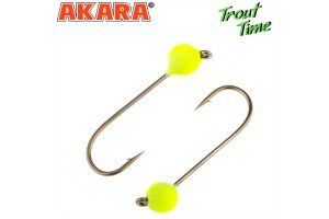 Джиг-головка форелевая Akara Trout Time Шар вольфрам 0, 5 г. 3, 5 мм. кр. № 4 Yellow (3шт)