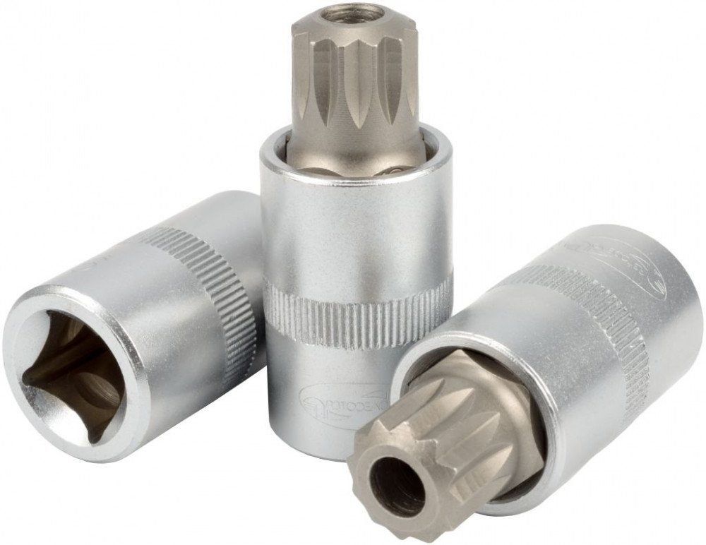 Бита в головке 1/2" SPLINE M16 (L=55мм) с отверстием АвтоДело 39516