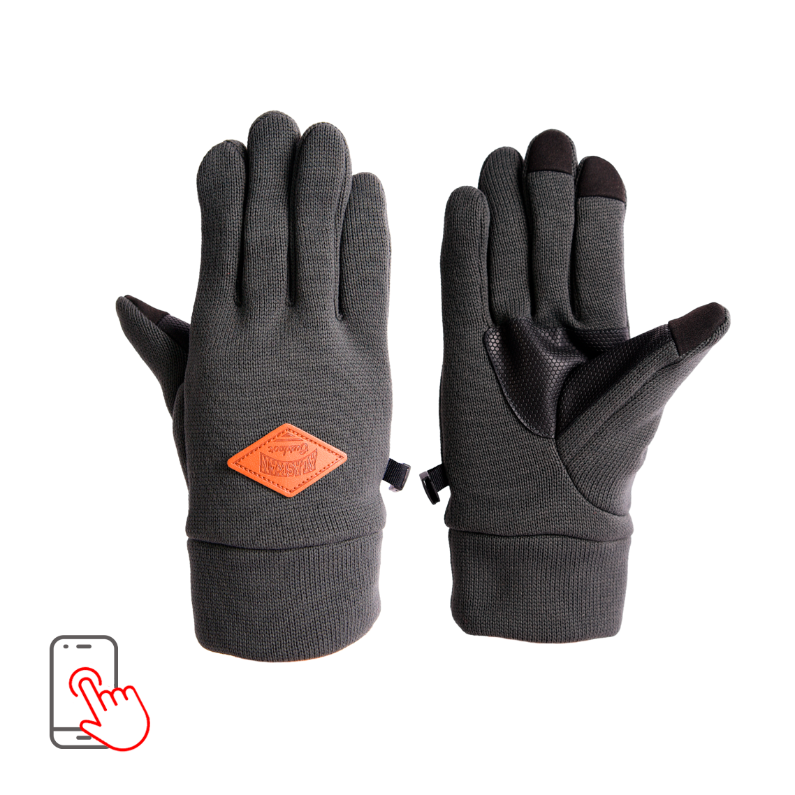 Перчатки Alaskan с флисовым подкладом L серые (AG18508-L) м