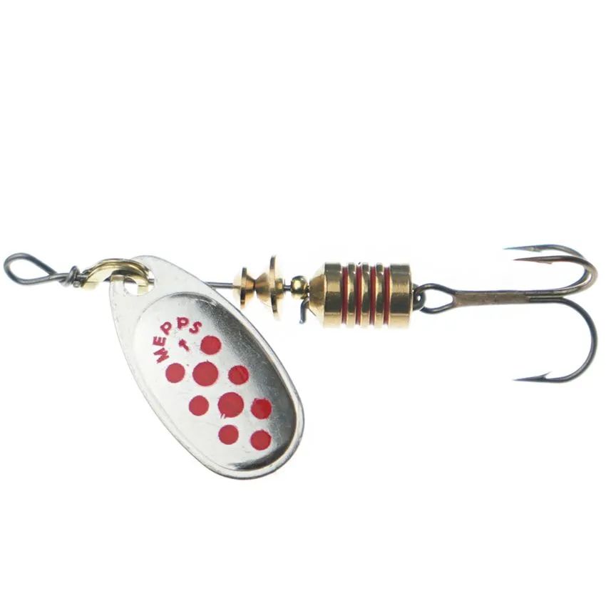 Блесна вращающаяся Mepps "COMET 1 Silver/Red dots