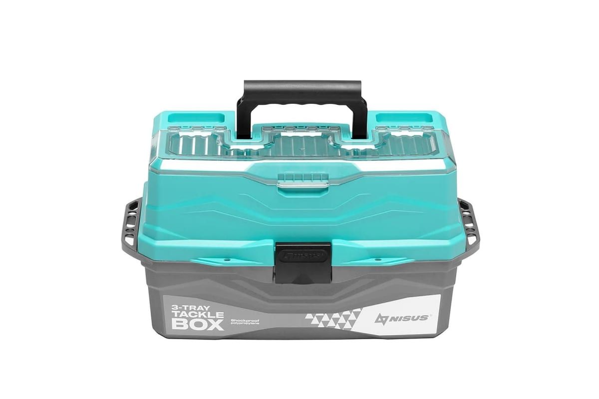 Ящик для снастей Tackle Box трехполочный NISUS бирюзовый