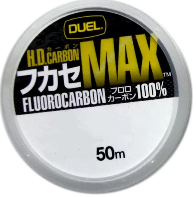 Леска флюорокарбон Duel H.D, Carbon Max Fluorocarbon 100% 50м #2, 0 (0, 235мм) 4kg 
