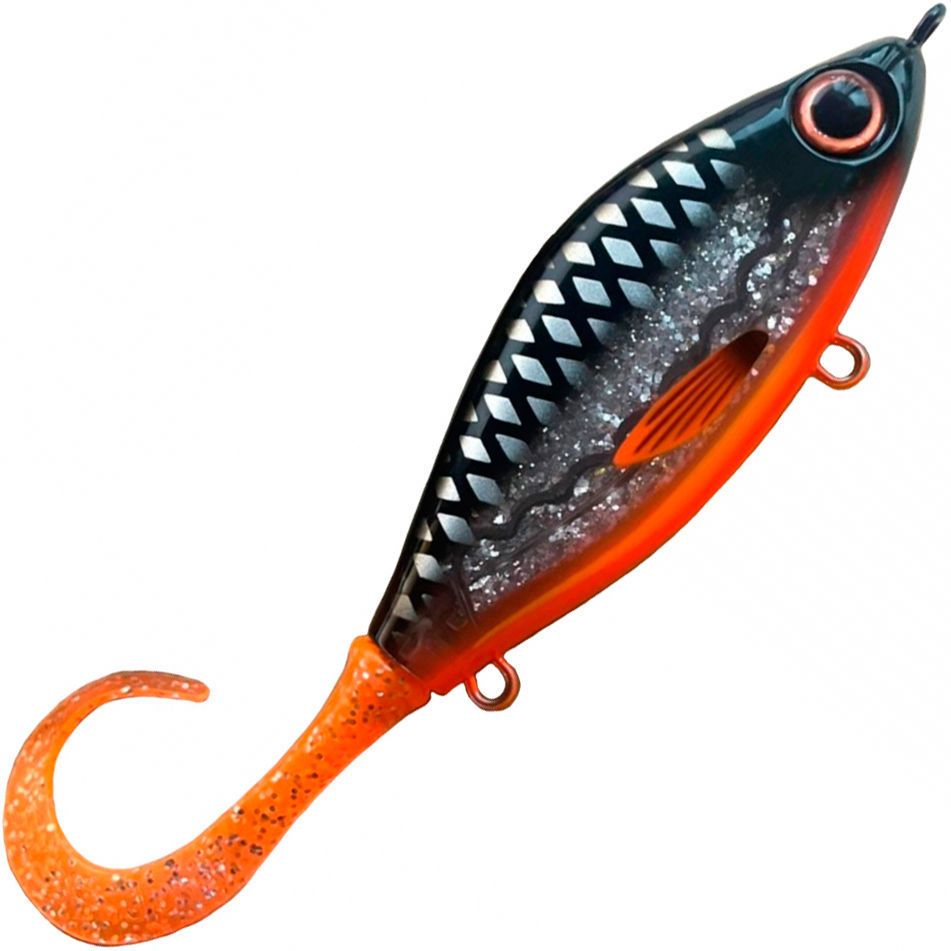 Воблер Джеркбейт Strike Pro Guppie Downsize Sinking,  90 мм,  35, 7 гр,  Загл. 0, 5м.-1, 5м.,  Тонущий,  цвет: A275G Transparent Black-backed,  (EG-208B#A275G)