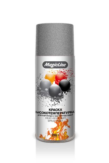 Краска MAGIC LINE RAL 9006 Серебристая 265гр термостойкая