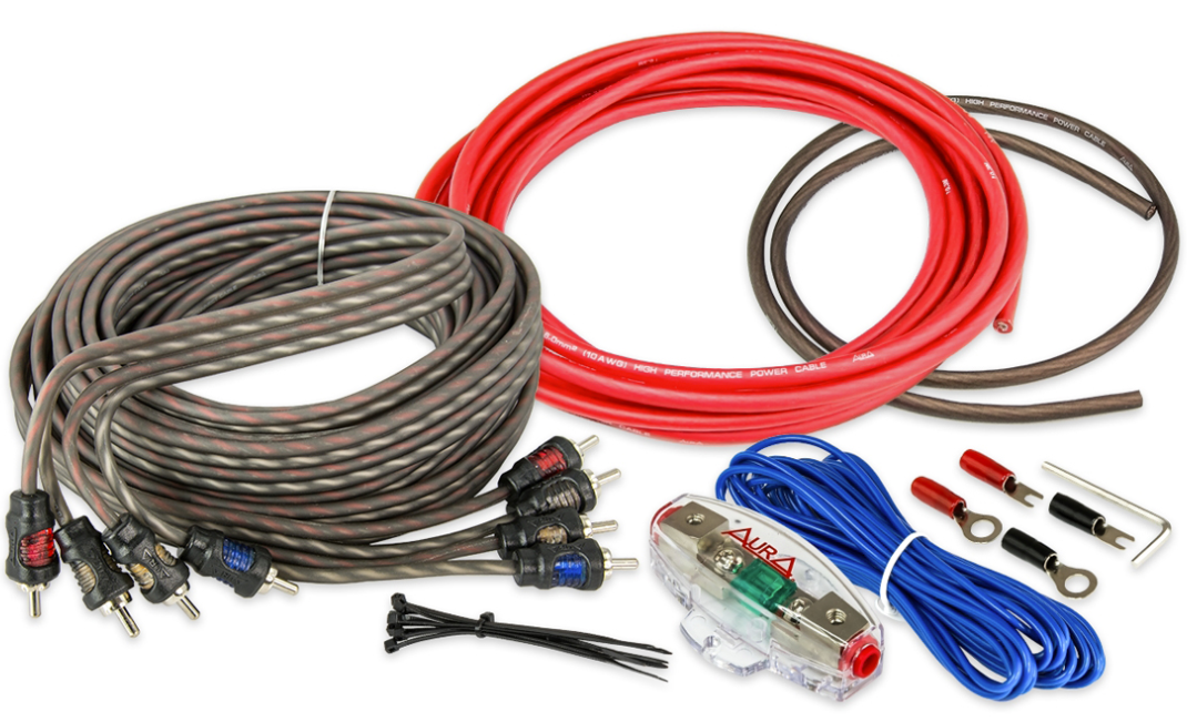 Провода AURA AMP-1410 для подключения 4-х канального усилителя (4*10AWG)