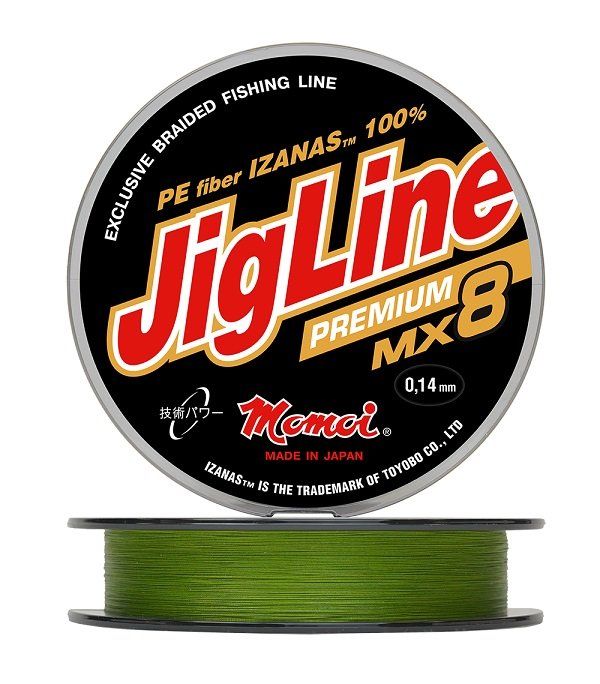 Шнур JigLine Premium WX8 0, 14 мм, 11 кг, 100 м,  хаки