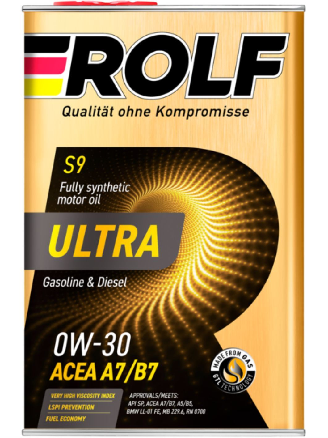 ROLF Ultra 0W30 A7/B7 4л синтетическое моторное масло