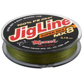 Шнур JigLine MX 8 Super Silk 0, 10 мм, 7, 8 кг, 100 м хаки
