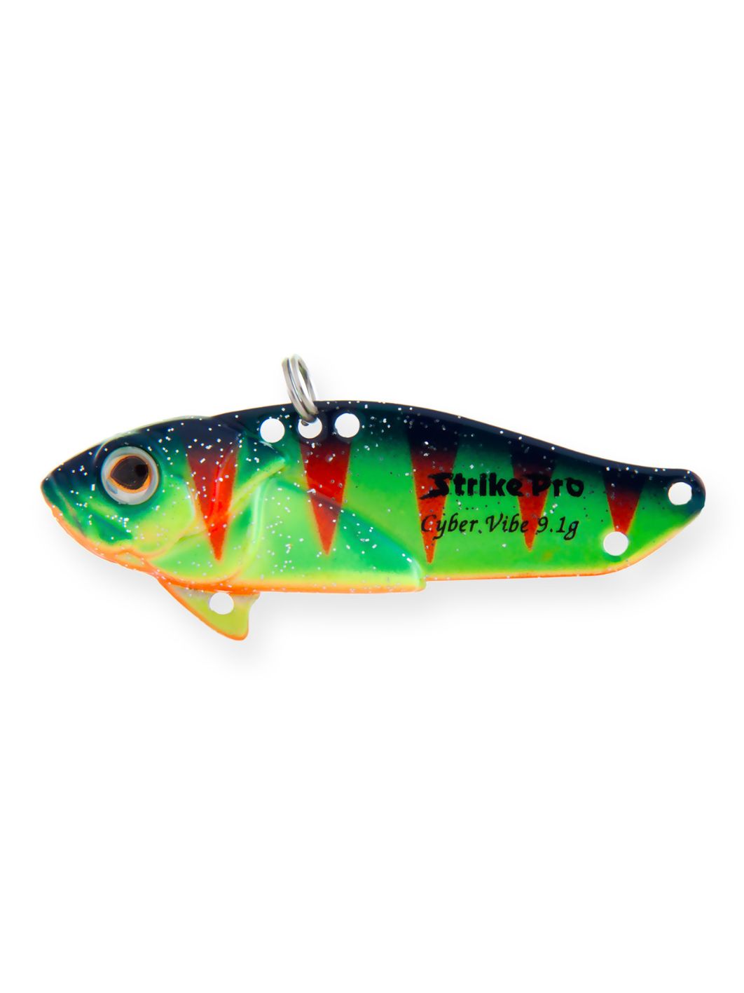 Блесна-цикада Strike Pro Cyber Vibe 45,  45 мм,  9, 1 гр,  цвет: Acid Perch Fluo,  светящийся,  (JG-005C#A139FL)