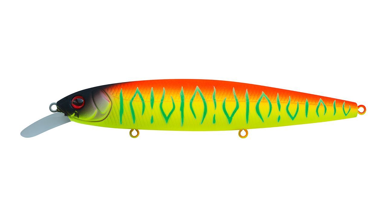 Воблер Минноу Strike Pro Bold 110SP,  110 мм,  15, 4 гр,  Загл. 0, 8м.-1, 5м.,  Нейтральный,  цвет: A242S Sunrise Mat Tiger,  (EG-191A-SP#A242S)