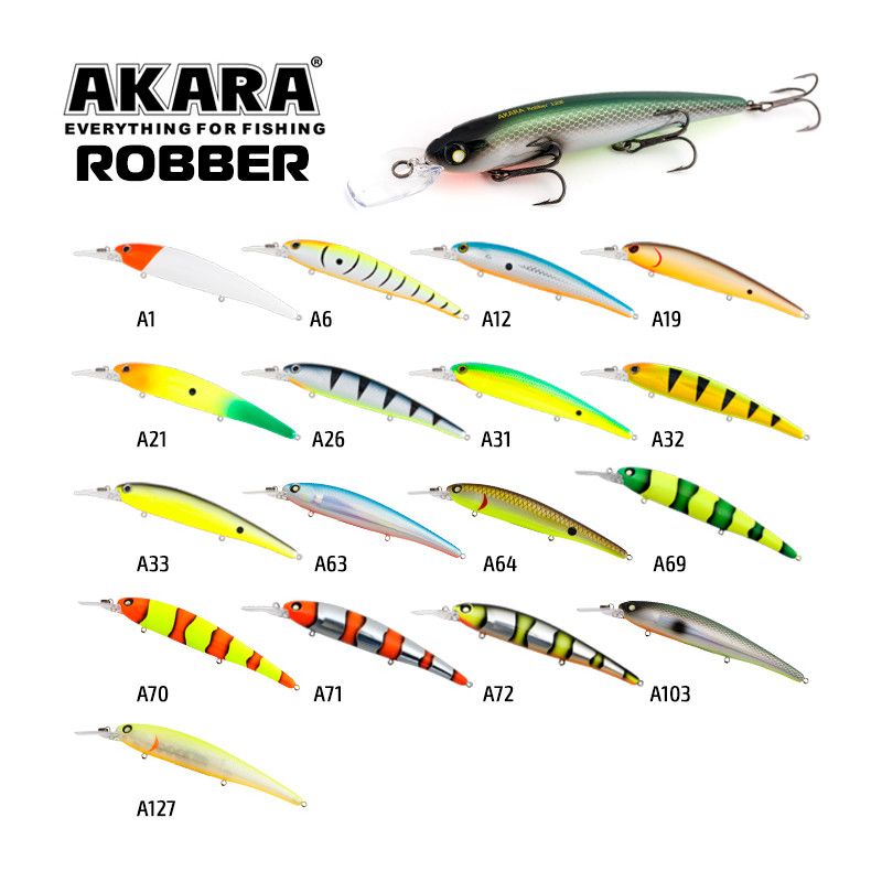 Воблер Akara Robber 120F 19 гр. (2/3 oz 4, 7 in) A32
